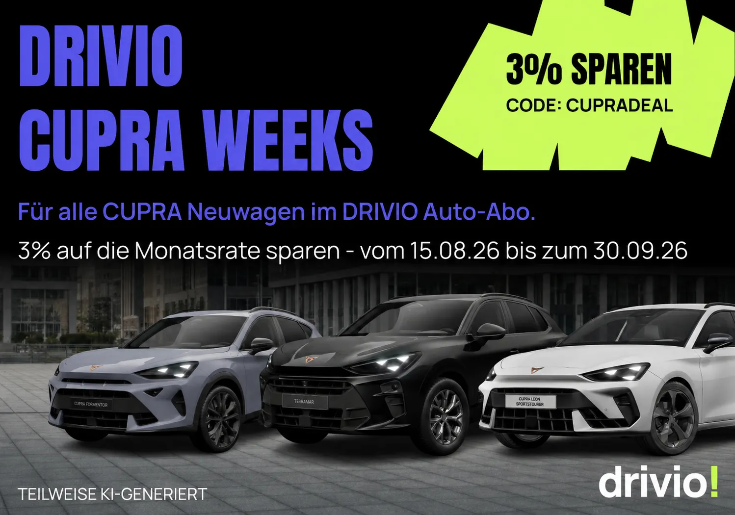 Link zur Sonderaktion eines Auto-Abo Anbieters